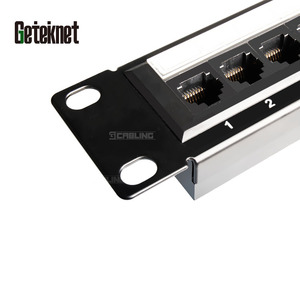 GETEKnet RJ45 Socket 8P8C Cat6 Utp 24 Ports <strong>Patch</strong> <strong>Panel</strong> Xlr 24 Port <strong>Patch</strong> <strong>Panel</strong> Cat6 Silver 24 Port Inline <strong>Patch</strong> <strong>Panel</strong>