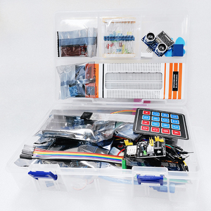 Заводская оптовая продажа, лидер продаж, супер стартовый комплект 28 в 1 для Arduino R3 включает в себя SG90 1602A IIC макетная плата шагового двигателя в наборе