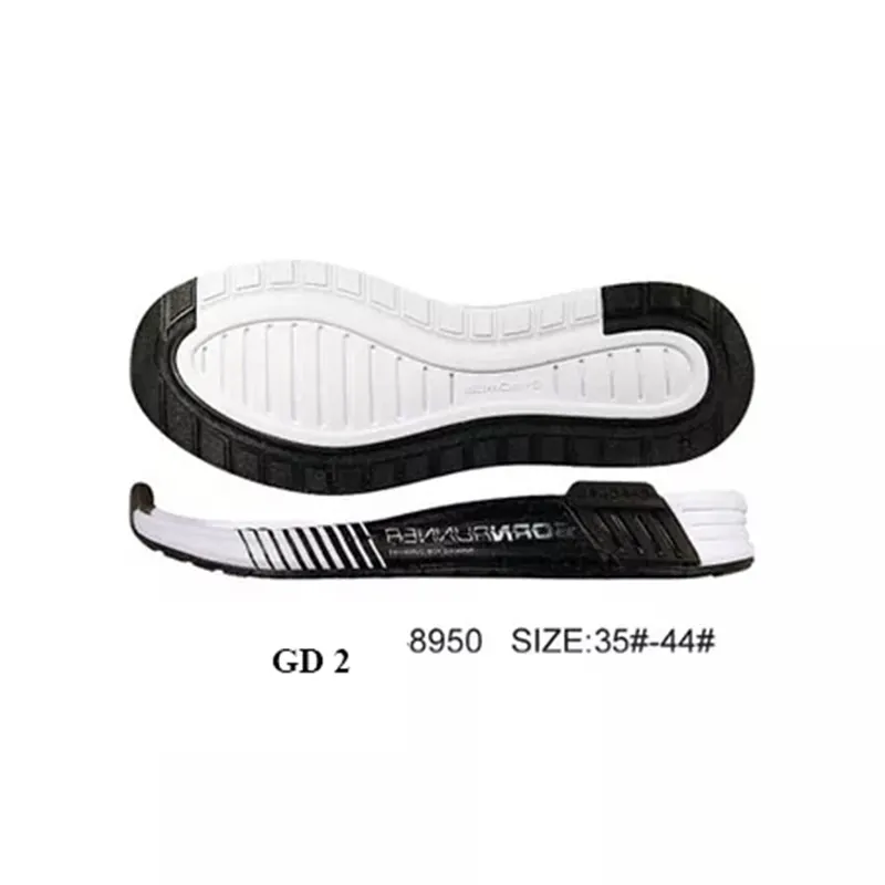 Látex reciclado grueso negro blanco moda gruesa Eva Pr goma hombres fútbol grandes diseños al por mayor China zapatos deportivos suela