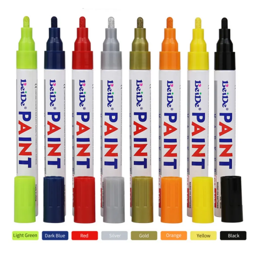 Sıcak satış toksik olmayan yağ bazlı mürekkep işaretleme kalemleri kalıcı su geçirmez kumaş belirteçleri araba lastik boya belirteçleri