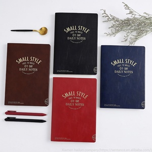 A5 Bloc de notas simple Cuaderno creativo Cubierta de papel compensado Estilo espiral Línea horizontal Libro de cuero - Product Image 1