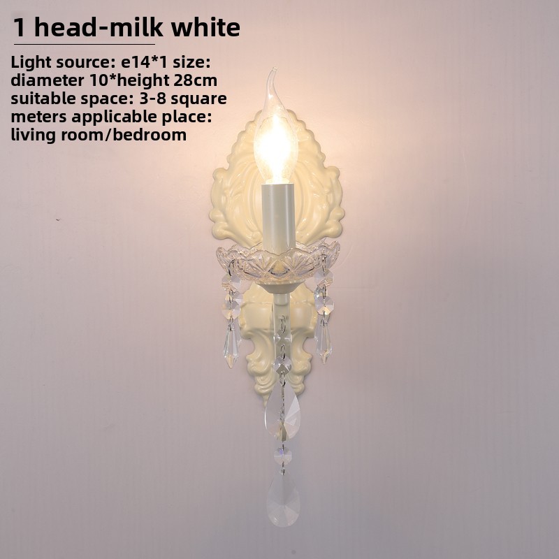 Beige single-head wall lamp 12 watts with three-co