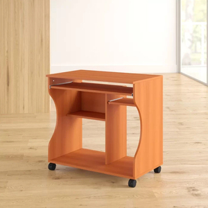 Escritorio con carrito de madera moderno para el hogar y la Oficina con ruedas y cajones - Product Image 3