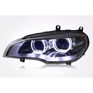 מנורת רכב קדמית עבור <span class=keywords><strong>bmw</strong></span> <span class=keywords><strong>x5</strong></span> e70 2007-2013 שדרוג הוביל סגנון לייזר החלפת סגנון יום אור פועל קרן אור גבוה ונמוך