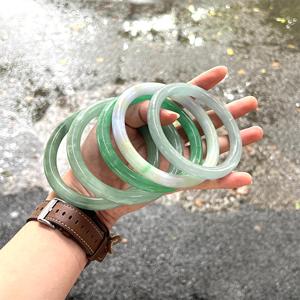 ミャンマー翡翠ラベンダー68〜80mm大人男性翡翠バングル翡翠バングル最大の石ブレスレットチャームバングル