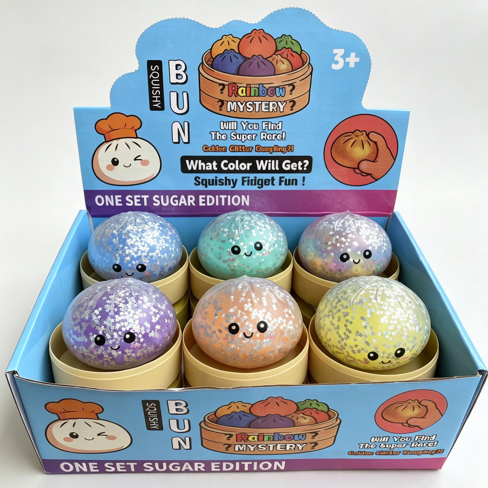 big star glitter bun(8.5cm)