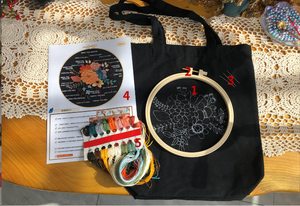 Bolsa de lona Kit de bordado Flores Patrón DE ARTE Punto de Cruz Manual de instrucciones e hilos de color para principiantes Punto de Cruz - Product Image 2