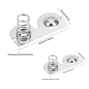 Contacts de ressort de batterie en métal personnalisés ressorts de batterie batterie AA conversion négative à positive contact de ressort nickelé - Product Image 6