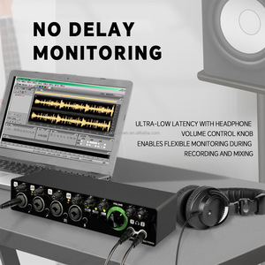 MD44 Professional <strong>4</strong> Channel Studio <strong>Audio</strong> Sound Card <strong>4</strong> in <strong>4</strong> <strong>Interface</strong> Newest <strong>Audio</strong> for Podcast Recording Music Karaoke Instrument - Product Image 5