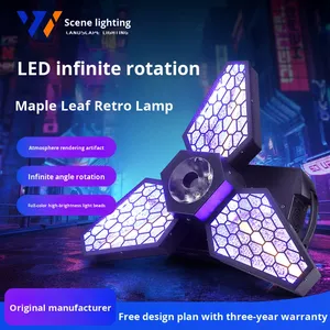 Three-Leaf Retro Light Running Horse Strobe Effect Qingba Bar KTV Concert Atmosphere Matrix <strong>LED</strong> Light - Product Image 5
