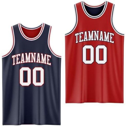 Navy Blue and Red