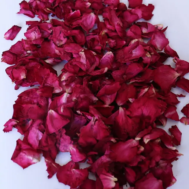 Pétalas de rosa seca naturais borgonha, rosa branca, para casamento, para banho, 100%