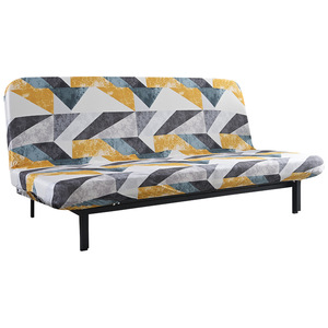 All-Inclusive Verão Folding Sofá Capa Elastic Espessado Sem Braços <span class=keywords><strong>Design</strong></span> Geométrico Flor Padrão Tecido Anti-Cat Grab Almofada