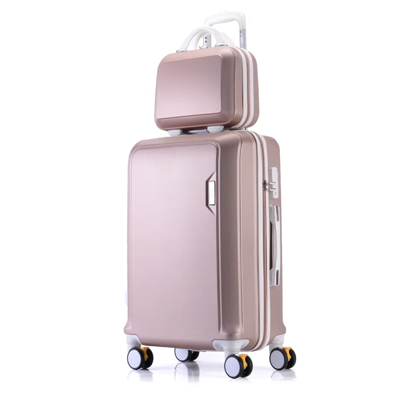 20''22/24/26/28 personalizza Trolley da viaggio set di valigie borsa ABS valigia leggera con guscio rigido