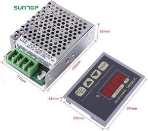 12-80V 303030A ototototor peed ontroller ITH igital spisplay ananel, ubutton ariwitch ariable tetepless peed ontrol Regulador - Product Image 3