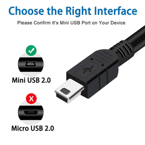 สายชาร์จข้อมูล USB 3A 5Pin มินิ USB 2.0ชนิดตัวผู้สาย mini USB 3A สายชาร์จเร็วถักเปีย - Product Image 3