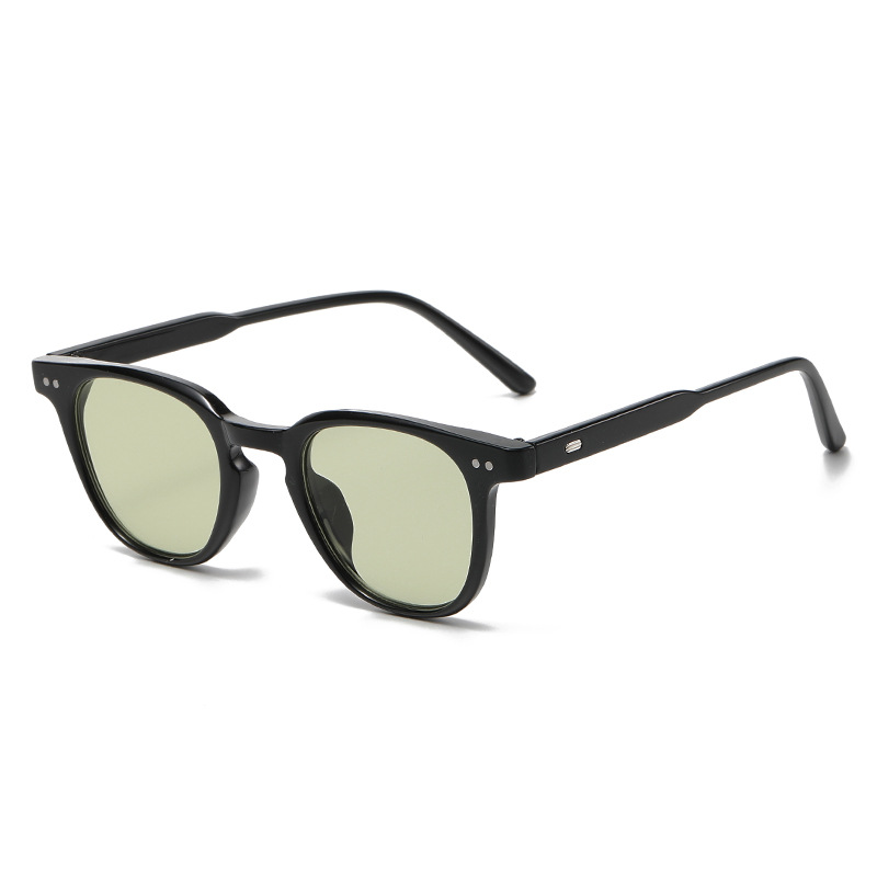 Cadre noir lentille verte