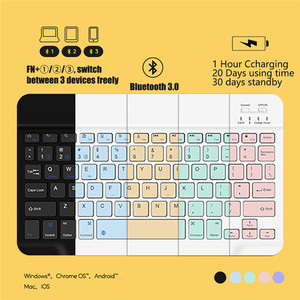 Para 10,2 inalámbrico 10 pulgadas teclado ratón ruso francés español coreano tableta Android IOS Win - Product Image 4