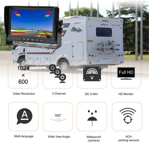 6 Sensor de aparcamiento 3 canales 7 pulgadas IPS Monitor pantalla LED AHD Cámara camión coche sensores de aparcamiento sistema - Product Image 2