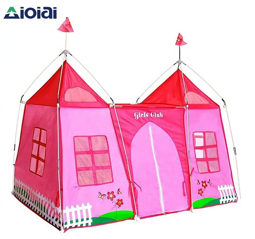 خيمة تخييم للأطفال كبيرة وقابلة للطي من AIOIAI خيمة للأطفال تشبه قلعة القراصنة