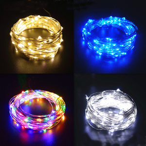 5m 10m 20m Ip65防水遥控器8照明模式电池供电灯彩色发光二极管铜线仙女串 - Product Image 5