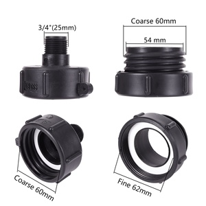 IBC Tank Connector Water S60 to <strong>3</strong>/4'' Fine Tooth 54mm Coarse Teeth Tank Adapter for Valve Fitting Garden - Product Image 2