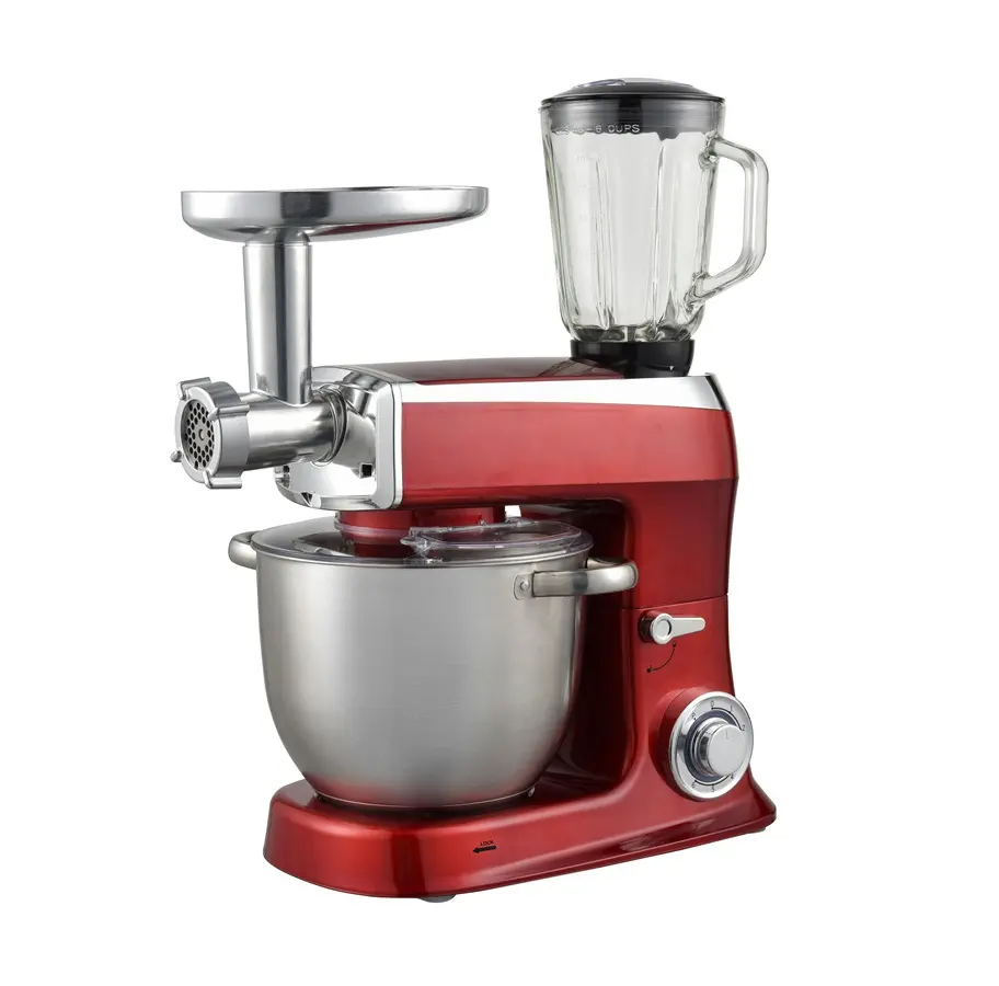 3-in-1 çok fonksiyonlu mutfak aletleri Kitchenaid kıyma makinesi 1500w paslanmaz çelik kase gıda mikser standı 