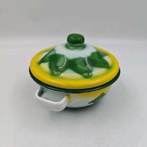 自有品牌多功能厨房使用带盖子的搪瓷碗，用于酒店供应沙拉和水果搪瓷咖喱碗 - Product Image 5
