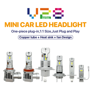 Factory Made H1 H3 <strong>LED</strong> Headlight 120W Canbus Super Bright 10000lLM 3570 Chip 6500k Mini Size 1:1 Design Halogen <strong>Lamp</strong> Replacement - Product Image 2