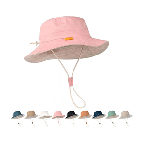 Nueva moda elasticidad controlable al aire libre cuerda tela logotipo personalizado protección solar verano playa varios colores sombreros de cubo - Product Image 3