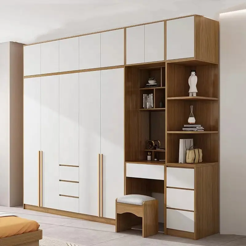 Armario de madera con diseño moderno para el hogar, armario de alta calidad con organizadores de almacenamiento para dormitorio
