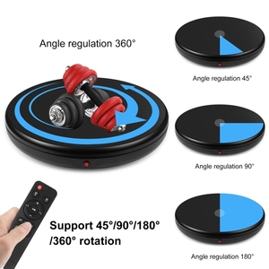 静かなディスプレイPULUZ45cmリモコン調整速度回転ターンテーブルディスプレイスタンド360度カメラ回転負荷100kg - Product Image 6