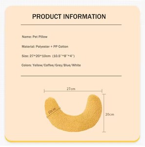 Xianchanpets Wholesale Soft Cat Dog <strong>Pillow</strong> Small Crescent Type Protection Cervical Spine <strong>Pet</strong> Supplies Animal Dot Pattern Sleep - Product Image 4
