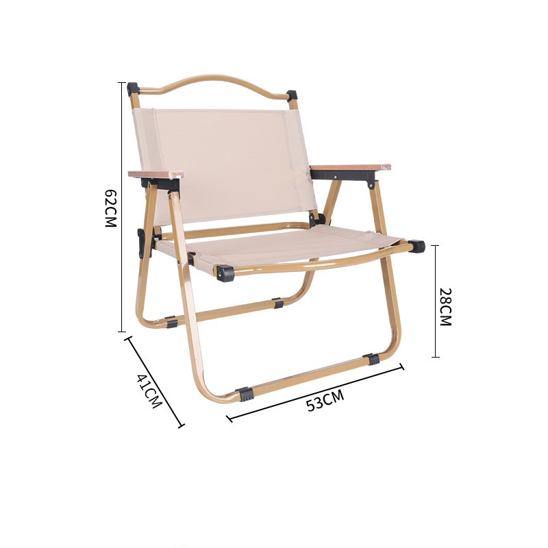 เก้าอี้ขนาดกลางสีกากีหลอดสี่เหลี่ยม