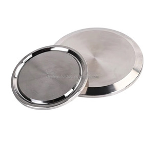 Sanitary 304 316 Stainless Steel Tri Clamp <strong>Pipe</strong> 2&quot; <strong>4</strong>&quot; 6&quot; Solid End Lid End <strong>Cap</strong> - Product Image 2