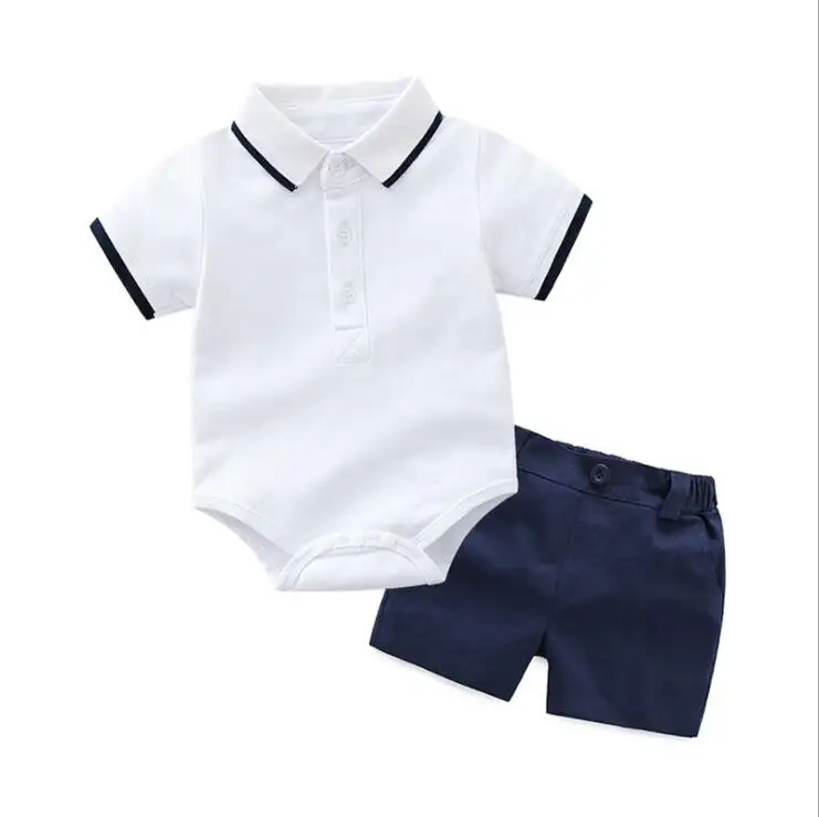 Latest style Baby boy clothing baby wear 2 pieces top+pant summer set baby boy clothes