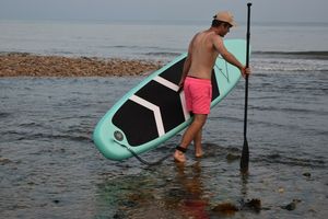 手作りロングボードサーフボード耐久性のある<span class=keywords><strong>SUP</strong></span>パドルボードソフトスタンドアップパドルボーディングアクセサリー