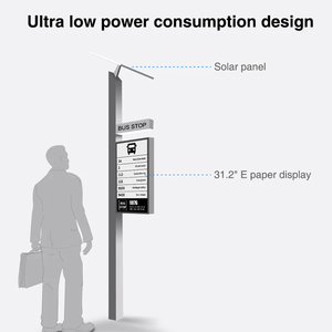 Outdoor E-ink <strong>Screen</strong> 13.3 Inch Solar Power Advertising Board E-ink <strong>Display</strong> for <strong>Bus</strong> Station - Product Image 3