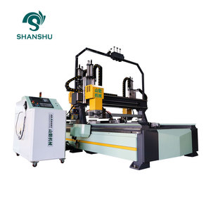 High-Efficiency Automatic CNC Four-Sided Through-Type Wood Saw Machine Automatic <strong>Loading</strong>/<strong>Unloading</strong> <strong>Platform</strong> for Door Panel - Product Image 1
