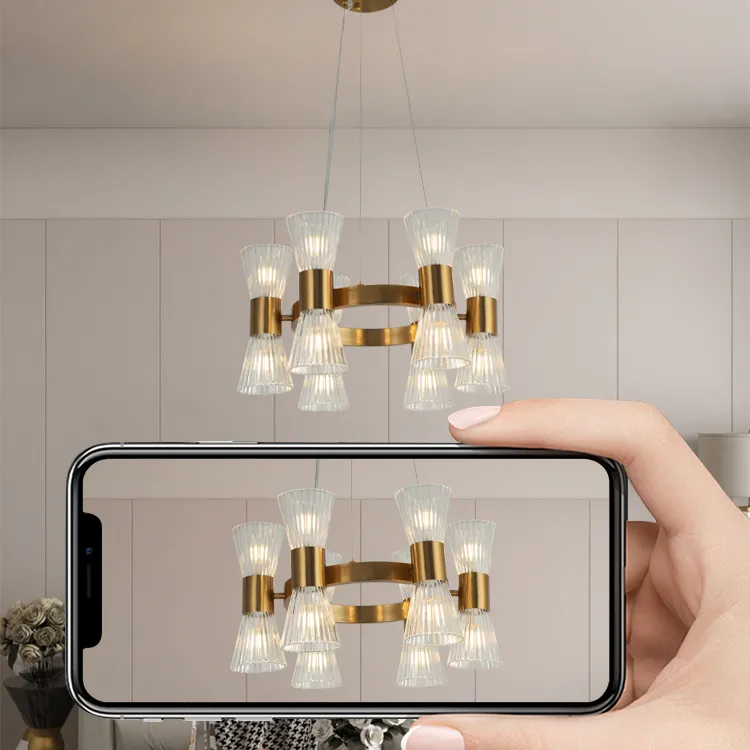 aosihua new bedroom living room chandelier Chinese style dining room lamp rear romantic led crystal chandelier