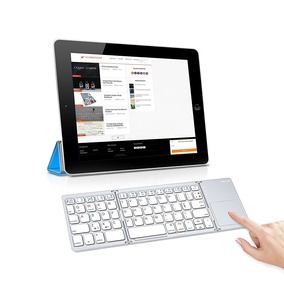 B089T Mini BT Trackpad teclado Delgado plegable inalámbrico Smart TV teclado para Android iOS portátil tableta soporte de idioma Inglés - Product Image 1