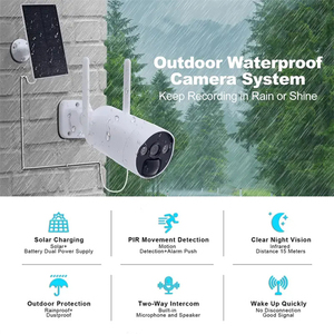 4 Channel Solar Wireless 4MP <strong>IPC</strong> <strong>Camera</strong> Kit with Mini NVR Support TF Card and HDD - Product Image 2