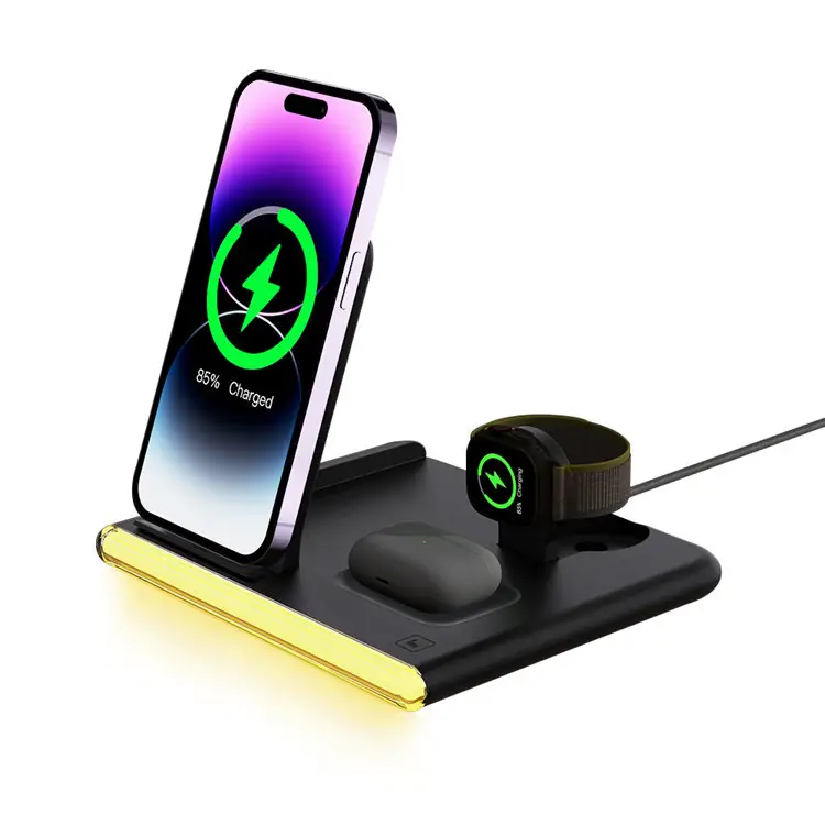 トレンド製品2024新着4in1充電ステーションiPhone用ユニバーサル充電器ドッキングステーションSamSung携帯電話