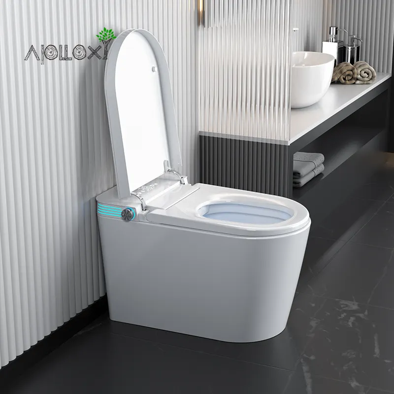 Apolloxy Décor Sortie d'usine Céramique Wc Cuvette de toilette intelligente Bidet électronique Toilette Siège intelligent Toilette automatique intelligente