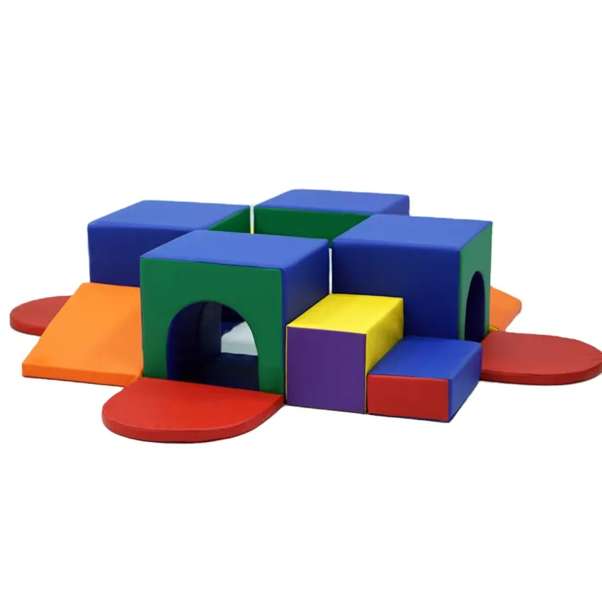 Kinder Indoor Bunte Soft Play Block Tunnel Spielzeug Set Climber Gym Ausrüstung Großhandel