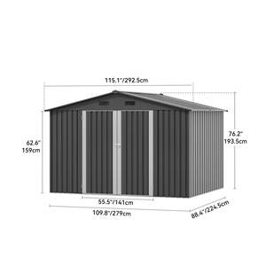 גן 10 x10 מיטות חיצוני אחסון גן כלי בית חצר אחסון עמיד למים ארון