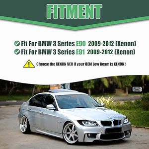 BMW TT-ABC-melek gözü LED modelleri için 2009 LCI farlar RGB 2011 DRLs E90 335i otomatik tesviye ile adaptif Xenon farlar