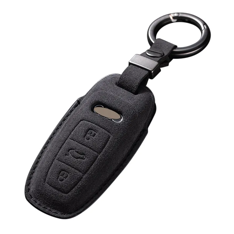 Auto Acessórios Leather Car Key Bag Remoto Auto Key Holder Organizador Smart Car Key Case Capa Para Audi Car