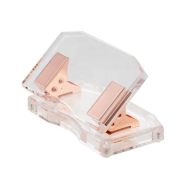 Acrylic Dùi 2 Lỗ Đấm Phụ Nữ Văn Phòng Trường Văn Phòng Phẩm Set New Hình Dạng Thiết Kế Rose Gold Ngân Hàng Nguồn Cung Cấp Thiết Bị