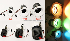 ไฟสปอตไลท์ติดเพดาน LED แบบ RGB SPI 24V WS2811สปอตไลท์ LED แบบฝังพิกเซลไฟดาวน์ไลท์ติดเพดาน5W 12W 20W - Product Image 3